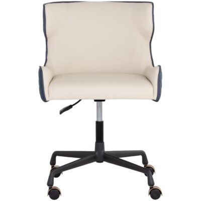 Gianni Office Chair - Dillon Cream / Dillon Thunder 108338 108338 GIANNI OFFICE CHAIR DILLON CREAM DILLON THUNDER 1