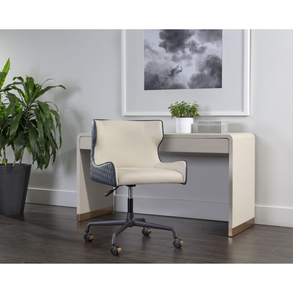 Gianni Office Chair - Dillon Cream / Dillon Thunder - Image 5