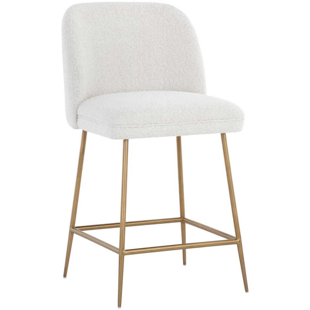 Kelty Counter Stool - Gold - Copenhagen White