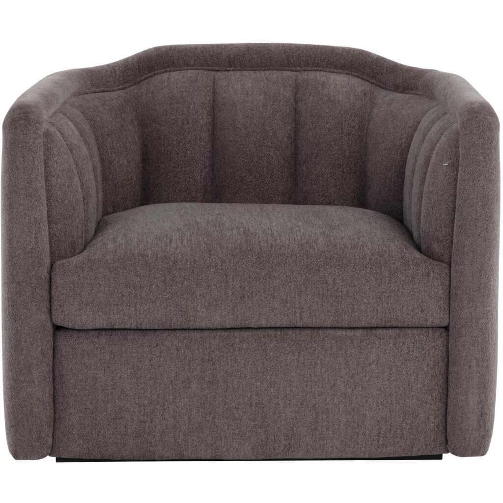 Birrit Swivel Armchair - Alaska Hedgehog Brown - Image 2