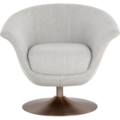 Carine Swivel Lounge Chair - Mina Taupe 108479 108479 CARINE SWIVEL LOUNGE CHAIR MINA TAUPE 1