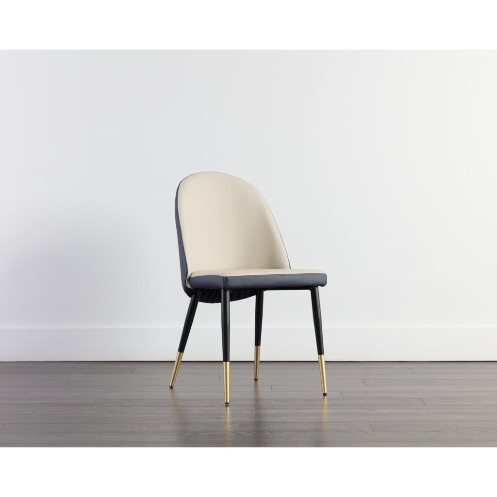 Kline Dining Chair - Dillon Cream / Dillon Thunder - Image 5