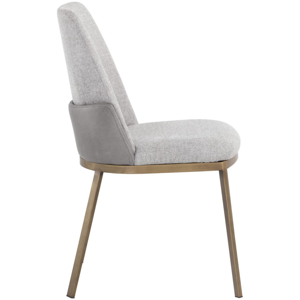 Marie Dining Chair - Belfast Heather Grey / Bravo Metal - Image 3