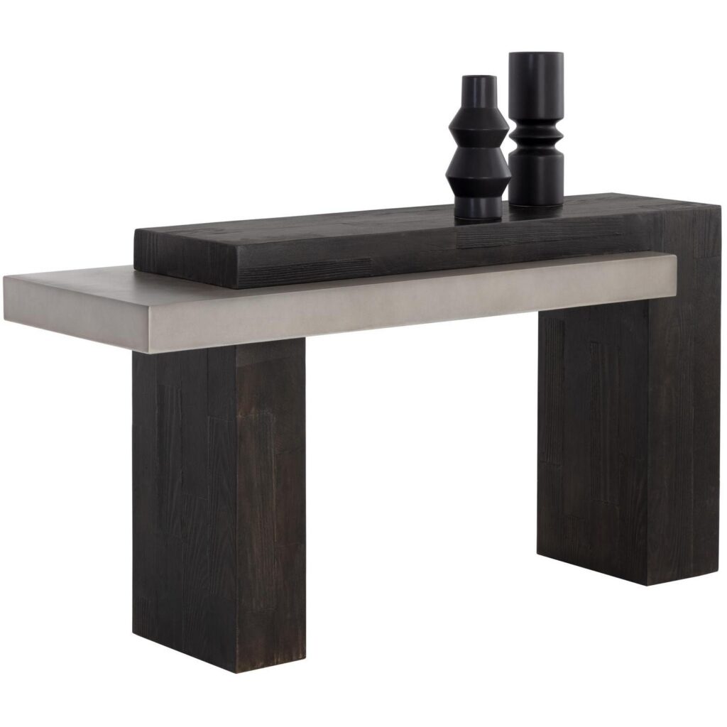 Herriot Console Table - Dark Brown / Grey