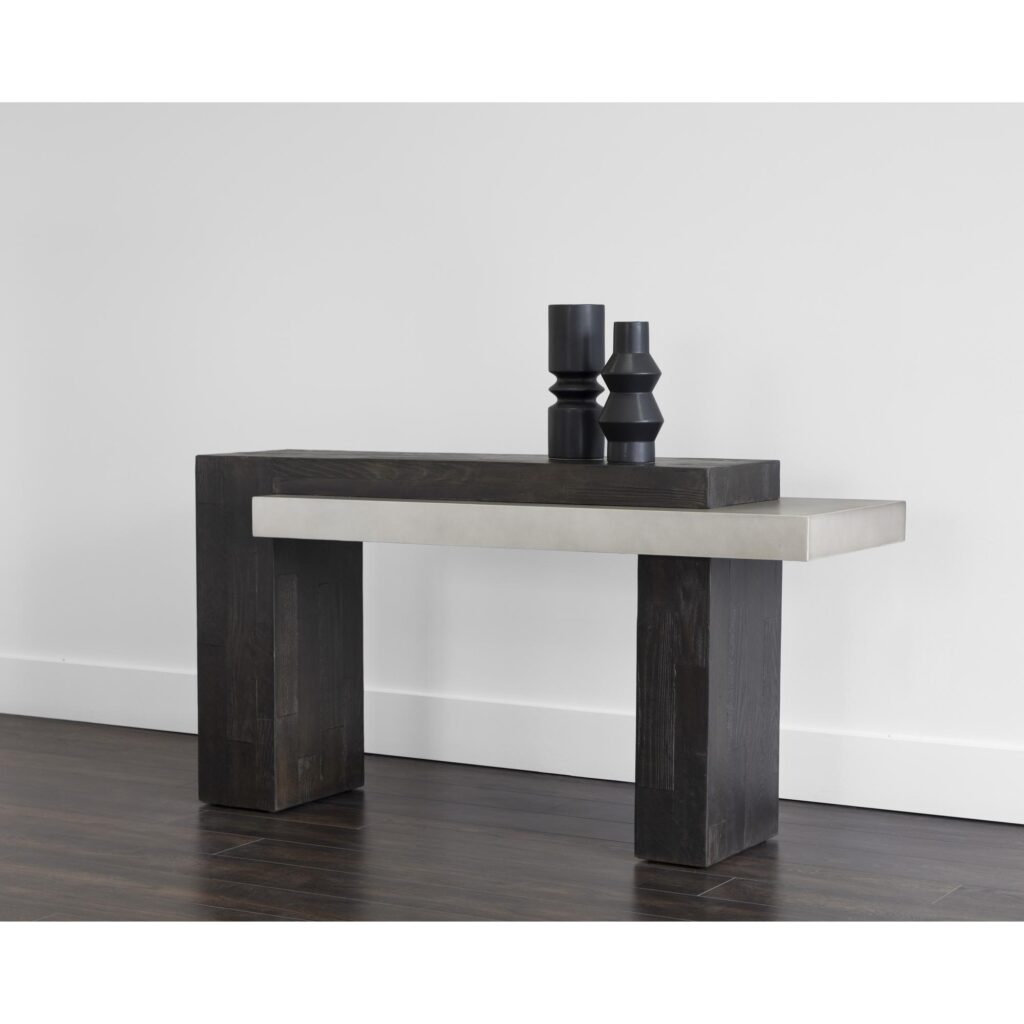 Herriot Console Table - Dark Brown / Grey - Image 4