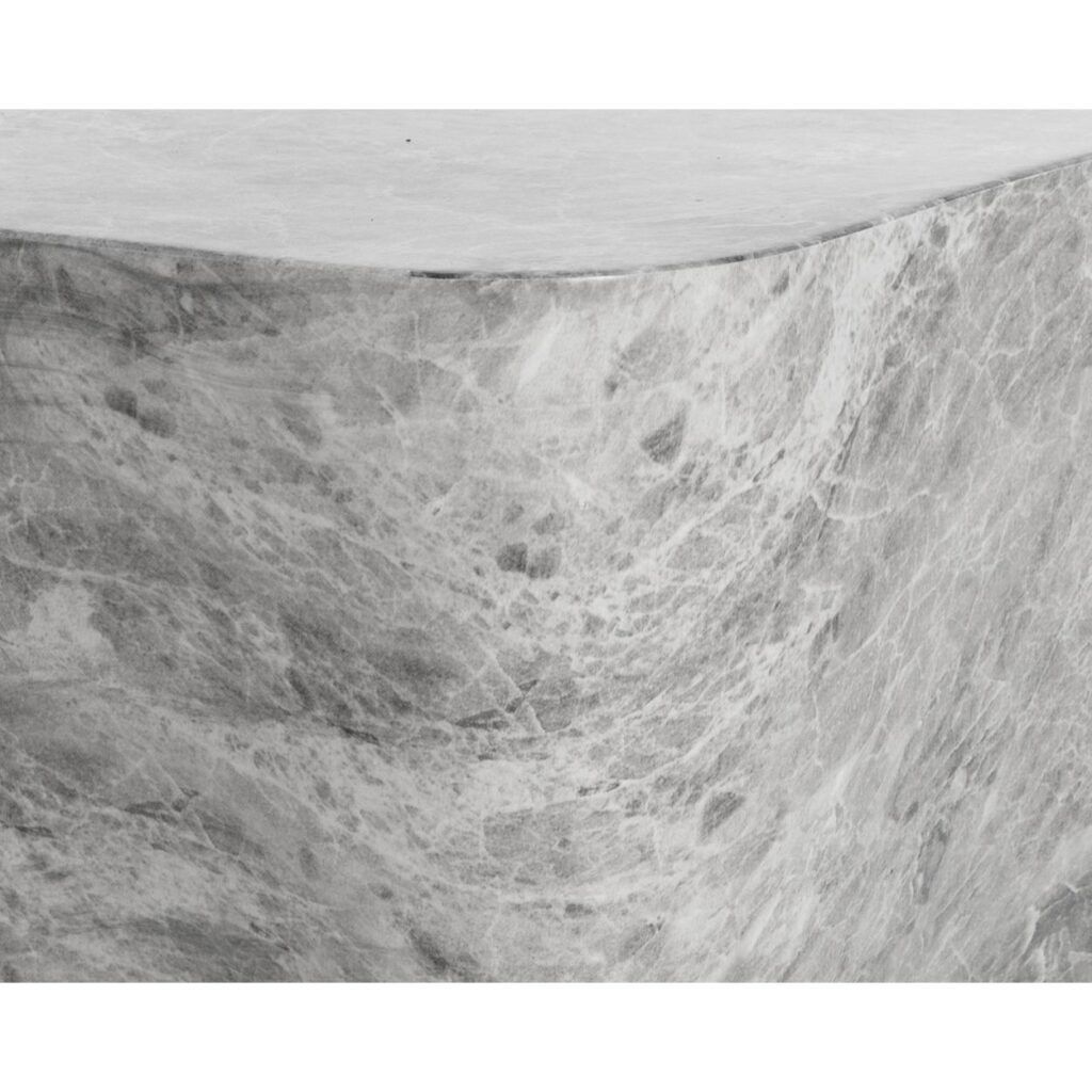 Dali End Table - Small - Marble Look - Grey - Image 7