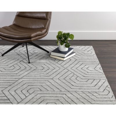 Mazey Hand-Loomed Rug - Grey - 6' X 9' 108735 108735 MAZEY HAND LOOMED RUG GREY 6 X 9 5