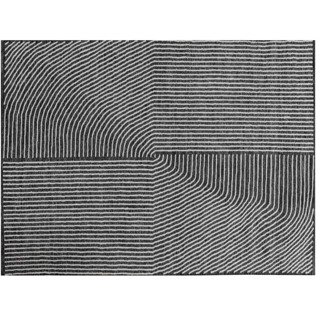 Serene Hand-Woven Rug - Black / White - 9' X 12'