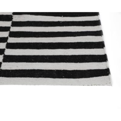 Zigby Hand-Woven Rug - Black / Ivory - 6' X 9' 108747 108747 ZIGBY HAND WOVEN RUG BLACK IVORY 6 X 9 6