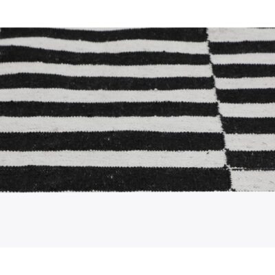 Zigby Hand-Woven Rug - Black / Ivory - 6' X 9' 108747 108747 ZIGBY HAND WOVEN RUG BLACK IVORY 6 X 9 8