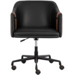Carter Office Chair - Napa Black / Napa Cognac 9 Carter Office Chair - Napa Black / Napa Cognac 108757 108757 CARTER OFFICE CHAIR NAPA BLACK NAPA COGNAC 1