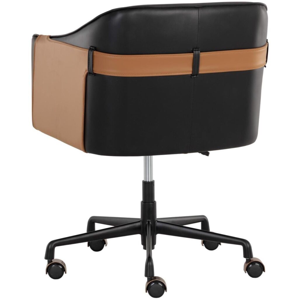 Carter Office Chair - Napa Black / Napa Cognac - Image 4