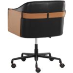 Carter Office Chair - Napa Black / Napa Cognac 11 Carter Office Chair - Napa Black / Napa Cognac 108757 108757 CARTER OFFICE CHAIR NAPA BLACK NAPA COGNAC 3