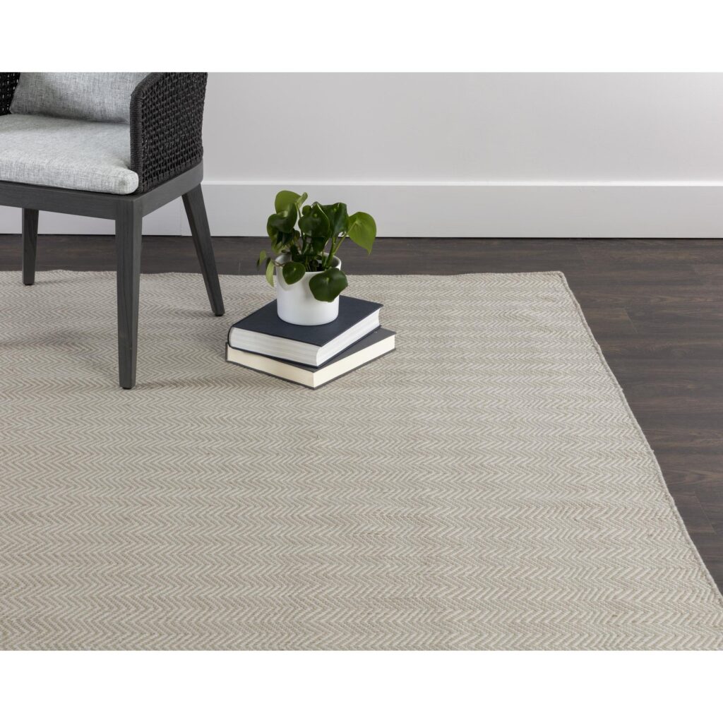 Cusco Hand-Woven Rug - Oyster / Grey - 8' X 10' - Image 2