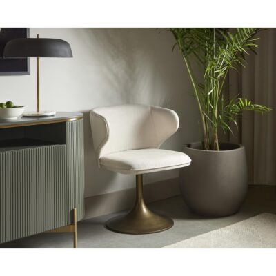 Simone Swivel Dining Chair - Casablanca Cloud 108761 108761 SIMONE SWIVEL DINING CHAIR CASABLANCA CLOUD 5