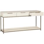 Rebel Console Table With Drawers - Champagne Gold - Cream 9 Rebel Console Table With Drawers - Champagne Gold - Cream 108770 108770 REBEL CONSOLE TABLE CHAMPAGNE GOLD CREAM 2