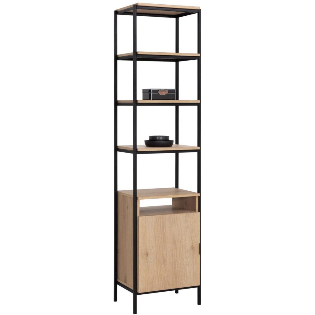 Ambrose Modular Bookcase - Small - Rustic Oak - Black