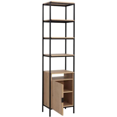 Ambrose Modular Bookcase - Small - Rustic Oak - Black 108793 108793 AMBROSE MODULAR BOOKCASE SMALL RUSTIC OAK BLACK 2