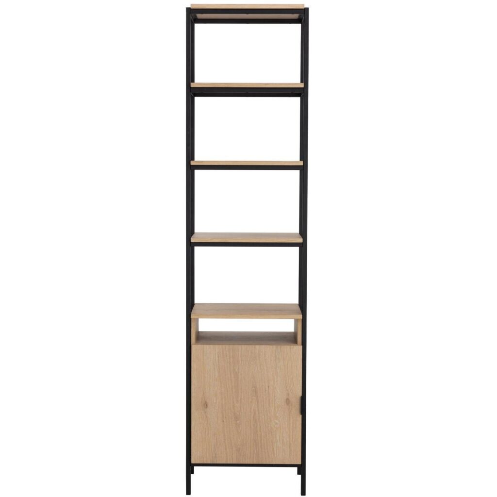 Ambrose Modular Bookcase - Small - Rustic Oak - Black - Image 4