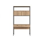 Ambrose Modular Wall Desk - Rustic Oak - Black 8 Ambrose Modular Wall Desk - Rustic Oak - Black 108795 108795 AMBROSE MODULAR WALL DESK RUSTIC OAK BLACK 2