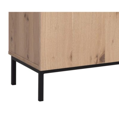 Ambrose Modular Media Console And Cabinet - Rustic Oak - Black 108796 108796 AMBROSE MODULAR MEDIA CONSOLE AND CABINET RUSTIC OAK BLACK 6