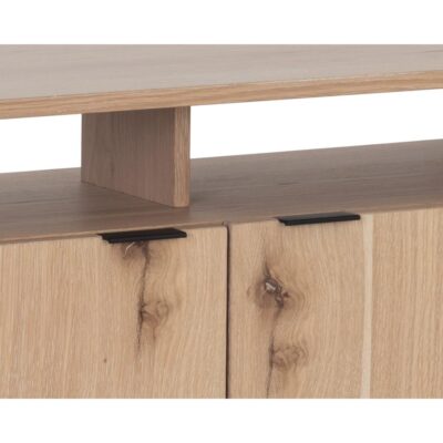 Ambrose Modular Media Console And Cabinet - Rustic Oak - Black 108796 108796 AMBROSE MODULAR MEDIA CONSOLE AND CABINET RUSTIC OAK BLACK 7