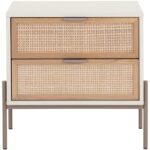 Avida Nightstand - Champagne Gold - Cream/Natural 11 Avida Nightstand - Champagne Gold - Cream/Natural 108806 108806 AVIDA NIGHTSTAND CHAMPAGNE GOLD CREAM NATURAL 3