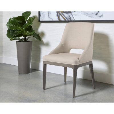 Estrada Dining Chair - Mainz Cream 108818 108818 ESTRADA DINING CHAIR LIGHT GREY OAK MAINZ CREAM 5