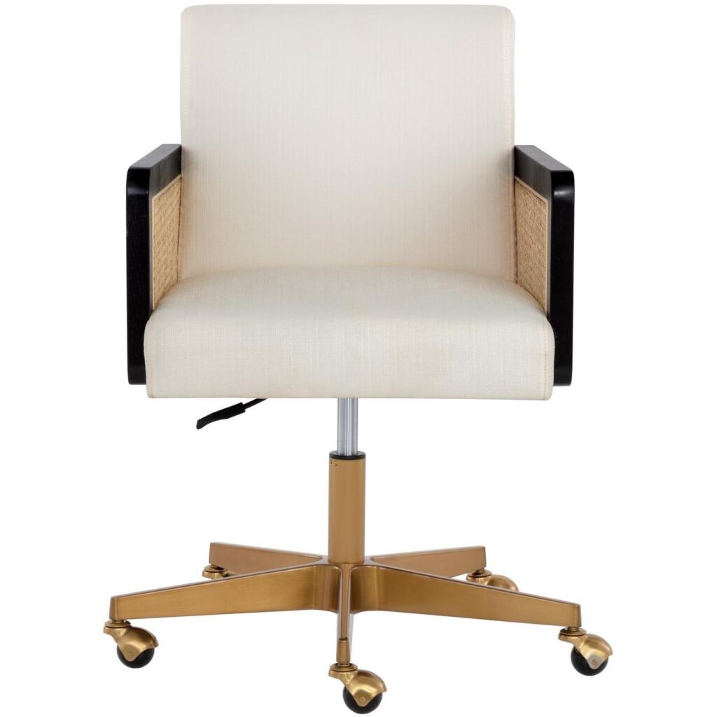 Claudette Office Chair - Linoso Ivory - Image 2