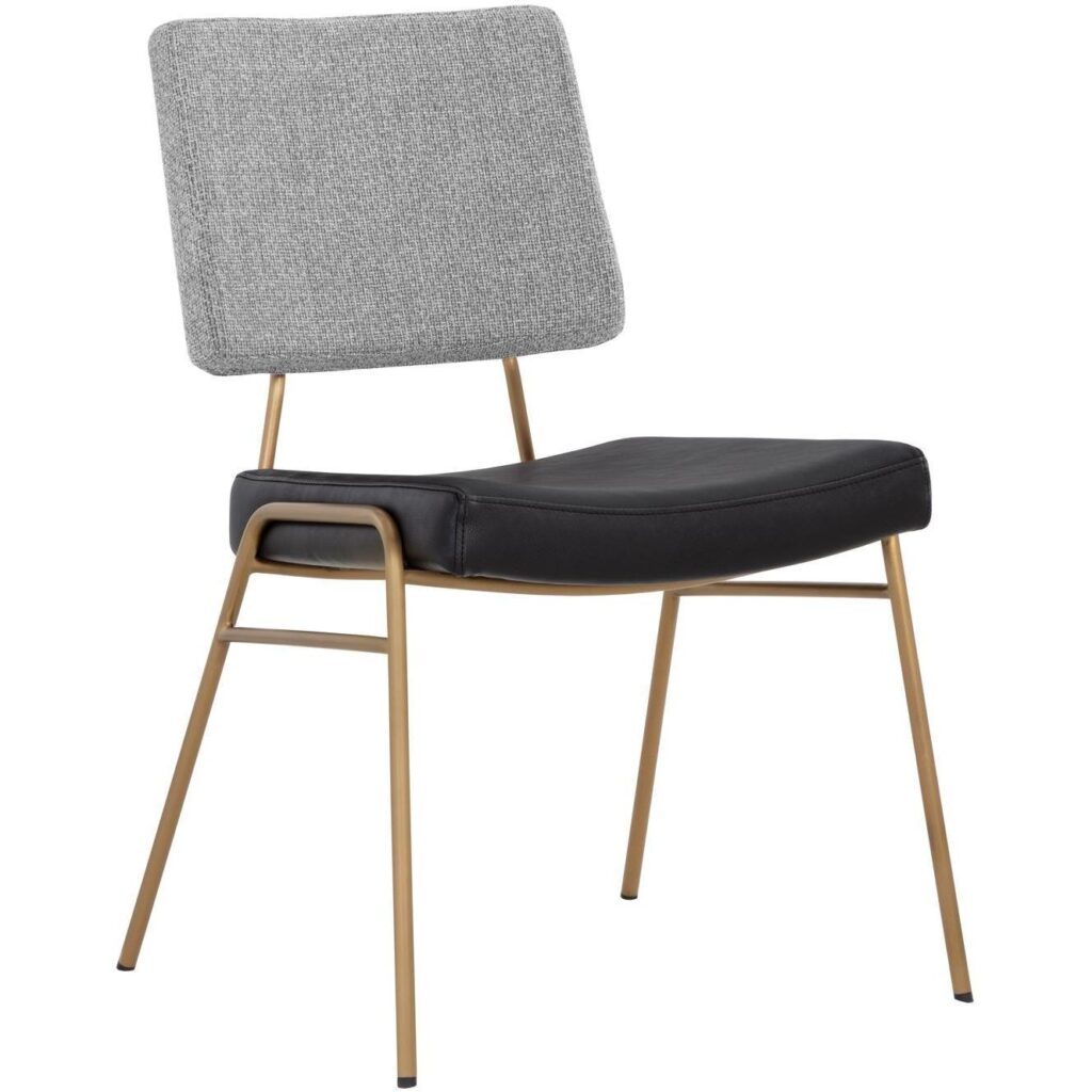 Brinley Dining Chair - Gold - Nightfall Black / Chacha Grey