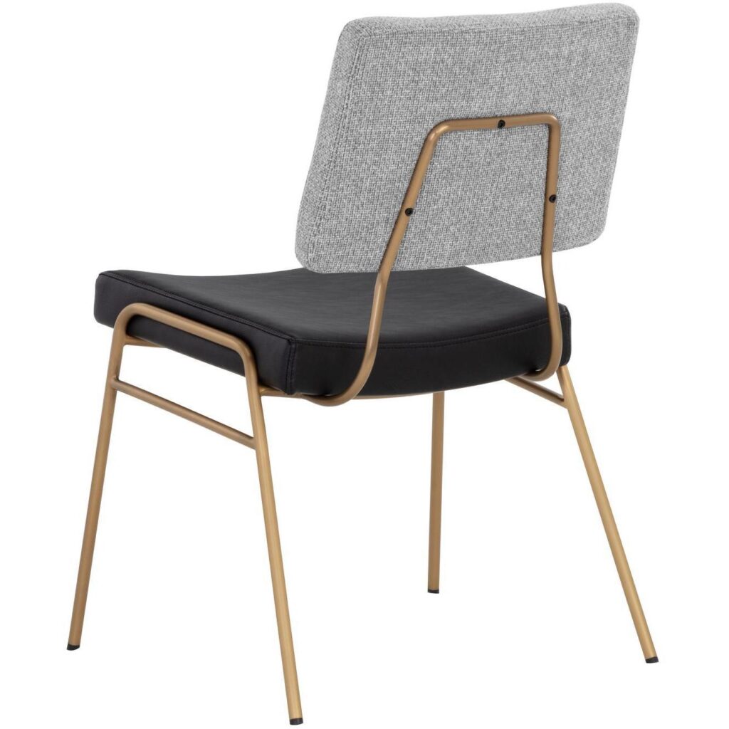 Brinley Dining Chair - Gold - Nightfall Black / Chacha Grey - Image 4