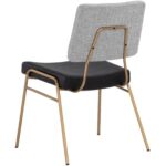 Brinley Dining Chair - Gold - Nightfall Black / Chacha Grey 11 Brinley Dining Chair - Gold - Nightfall Black / Chacha Grey 108903 108903 BRINLEY DINING CHAIR GOLD NIGHTFALL BLACK CHACHA GREY 3