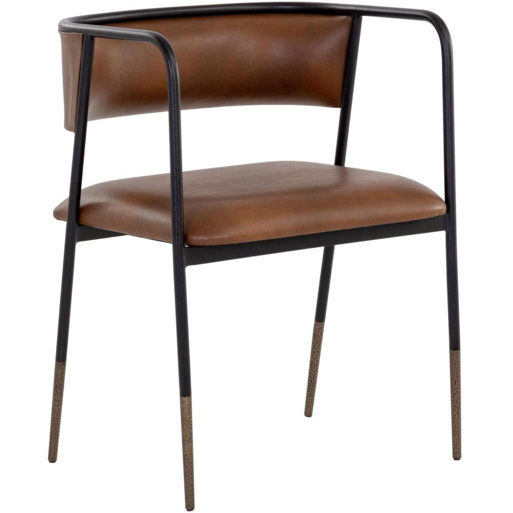 Brenan Dining Armchair - Bravo Cognac