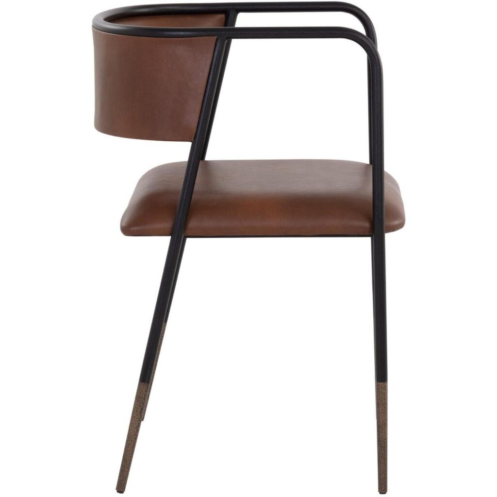 Brenan Dining Armchair - Bravo Cognac - Image 3