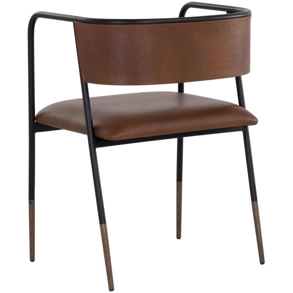 Brenan Dining Armchair - Bravo Cognac - Image 4