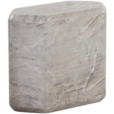 Spezza End Table - Low - Marble Look - Grey 108957 108957 SPEZZA END TABLE LOW MARBLE LOOK 1