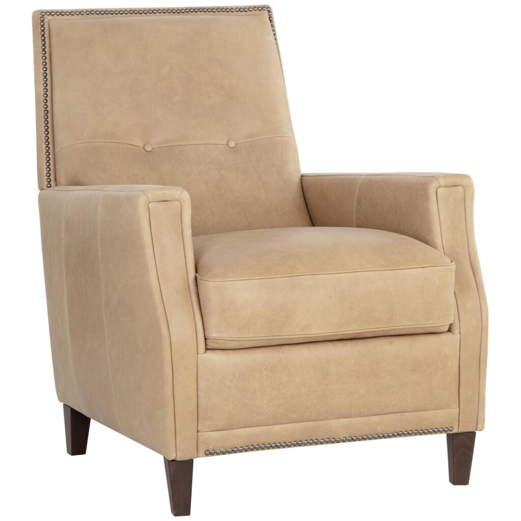 Florenzi Lounge Chair - Latte Leather