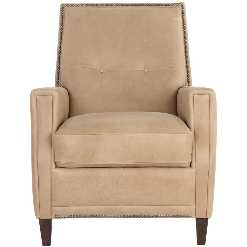 Florenzi Lounge Chair - Latte Leather - Image 2