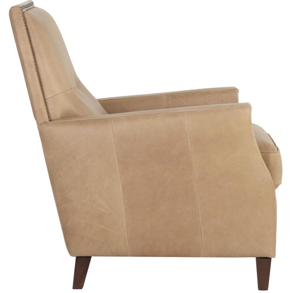 Florenzi Lounge Chair - Latte Leather - Image 3