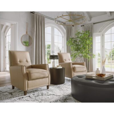 Florenzi Lounge Chair - Latte Leather 109008 109008 FLORENZI LOUNGE CHAIR LATTE LEATHER 5