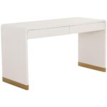 Ilona Desk - Oyster Shagreen 7 Ilona Desk - Oyster Shagreen 109022 109022 ILONA DESK OYSTER SHAGREEN 1