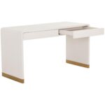 Ilona Desk - Oyster Shagreen 8 Ilona Desk - Oyster Shagreen 109022 109022 ILONA DESK OYSTER SHAGREEN 2