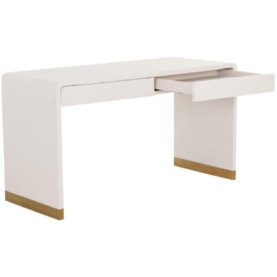 Ilona Desk - Oyster Shagreen 109022 109022 ILONA DESK OYSTER SHAGREEN 2