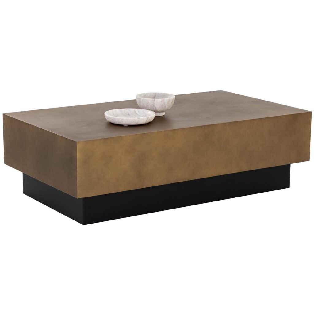 Blakely Coffee Table - Antique Brass