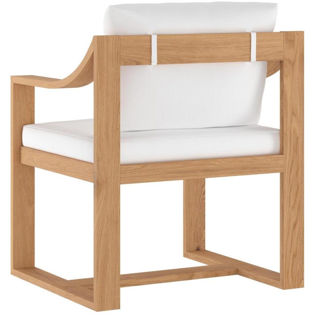 Tahiti Dining Armchair - Stinson White - Image 4