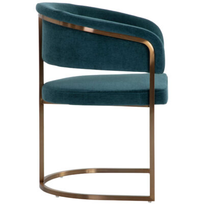 Marris Dining Armchair - Gold - Danny Teal 109049 109049 MARRIS DINING ARMCHAIR GOLD DANNY TEAL 2