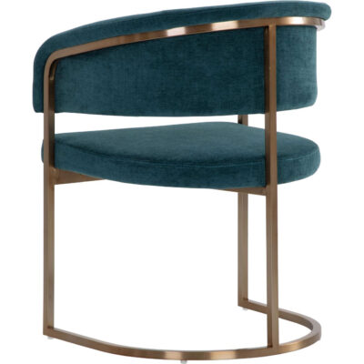 Marris Dining Armchair - Gold - Danny Teal 109049 109049 MARRIS DINING ARMCHAIR GOLD DANNY TEAL 3