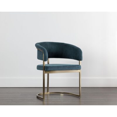 Marris Dining Armchair - Gold - Danny Teal 109049 109049 MARRIS DINING ARMCHAIR GOLD DANNY TEAL 5