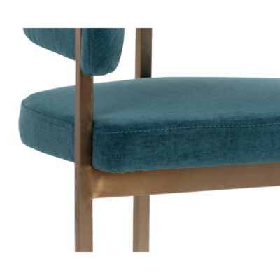 Marris Dining Armchair - Gold - Danny Teal 109049 109049 MARRIS DINING ARMCHAIR GOLD DANNY TEAL 6