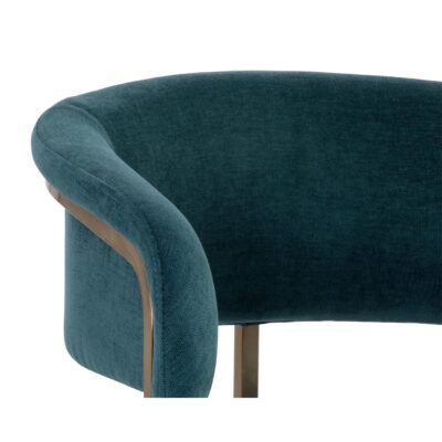 Marris Dining Armchair - Gold - Danny Teal 109049 109049 MARRIS DINING ARMCHAIR GOLD DANNY TEAL 7